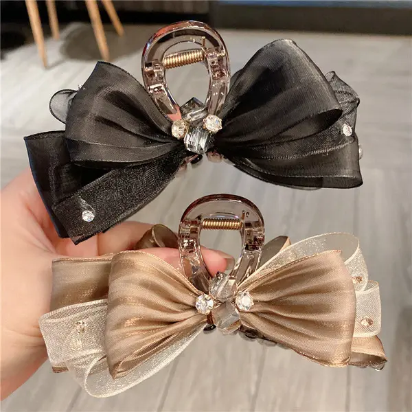 Luxury Sparkle Organza Bow Hair Claw Luxury Sparkle organza bow hair claw in Bangladesh