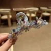 Glitter Garden Blue crystal floral hair claw in Bangladesh
