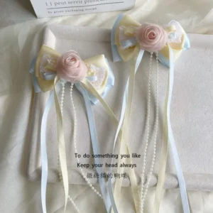 Hair bow clip for girls in Bangladesh - Rose Pearl