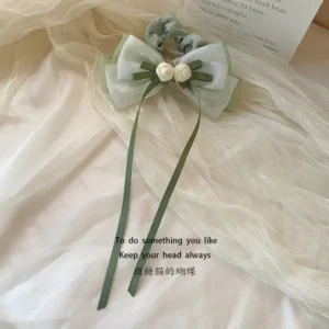 Ivory Rose Hair Bow – Elegant Flower Hair Bow & Hair Tie