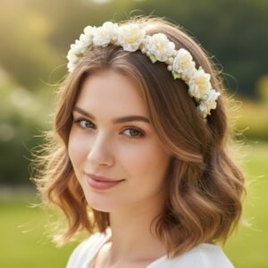 Jasmine Flower Headband – Elegant Floral Hair Band for Women and Girls