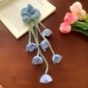 Lily Bloom Tie – blue Flower Hair Tie with Ribbon Blooms