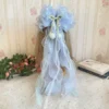 Lolita Lily blue floral ribbon bow clip in Bangladesh