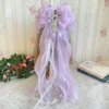 Lolita Lily purple floral ribbon bow clip in Bangladesh
