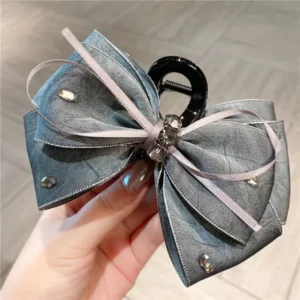 Alternative view of Luxe Diamond Ribbon Hair Claw