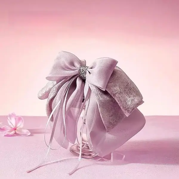 Ponytail Ribbon Hair Claw – Satin Bow Accessory Ponytail Ribbon Hair Claw Satin Bow Accessory in Bangladesh