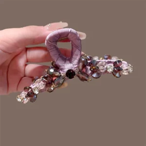 Purple Crystal embellished hair claw in Bangladesh