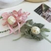 Rose Cloud Scrunchie | Elegant Flower Hair Tie