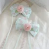 Rose Garden Hair Bow – Premium Flower Bow with Ribbons & Pearls