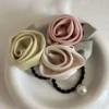 Rose Pearl Hair Tie | Elegant Flower Hair Rope Rose Pearl Hair Tie – Elegant Flower Hair Rope with Pearl Bead