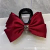 Ruby Elegance Satin Bow Hair Claw Ruby Black Elegance satin bow hair claw in Bangladesh