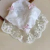 Lace Bow Bandana Scarf for Girls – Cute Hair Accessory cute bandana scarf for girls