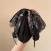 Floral Bead Hair Bow – Chic Chiffon Hair Accessory with Beads