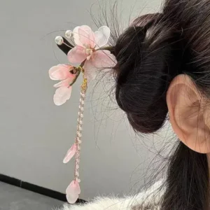 blossom tassel hair stick pin for girls