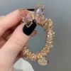 crystal ponytail hair rope for girls