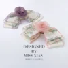 Floral Ribbon Bow Hair Clip with Flower by Miss Xian