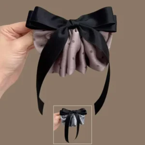 french ribbon bow hair clip for girls