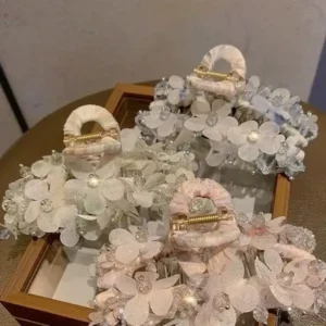 blossom flower shark clip for girls