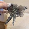organza flower hair claw