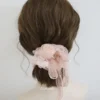 pearl rose hair scrunchie for women