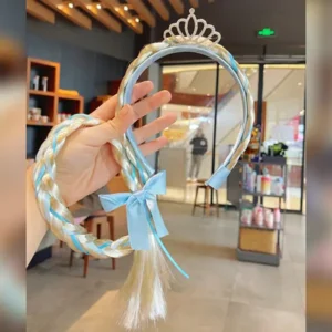 Alternative view of Long Braided Headband – Princess Crown Hair Band for Girls, Kids & Toddlers