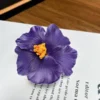 Hibiscus Flower Hair Clip Purple