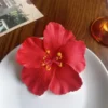 Hibiscus Flower Hair Clip Red