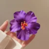 Hibiscus Flower Hair Clip Violet
