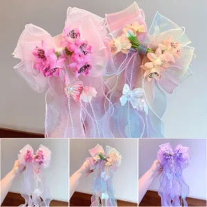 Flora Hair Clip for Women – Long Ribbon Bow