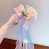 Flora Long Ribbon Bow Hair Clip for Women