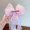 Long Ribbon Bow Hair Accessory for Women