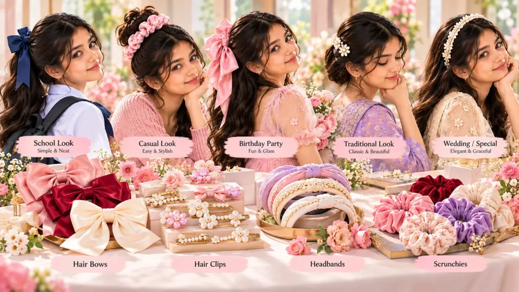 PINKBD hair bows, hair clips, headbands and scrunchies collection